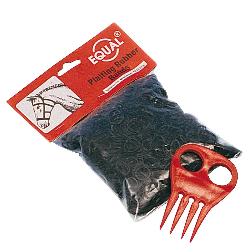 250-piece mane elastic with braiding comb Premiere
