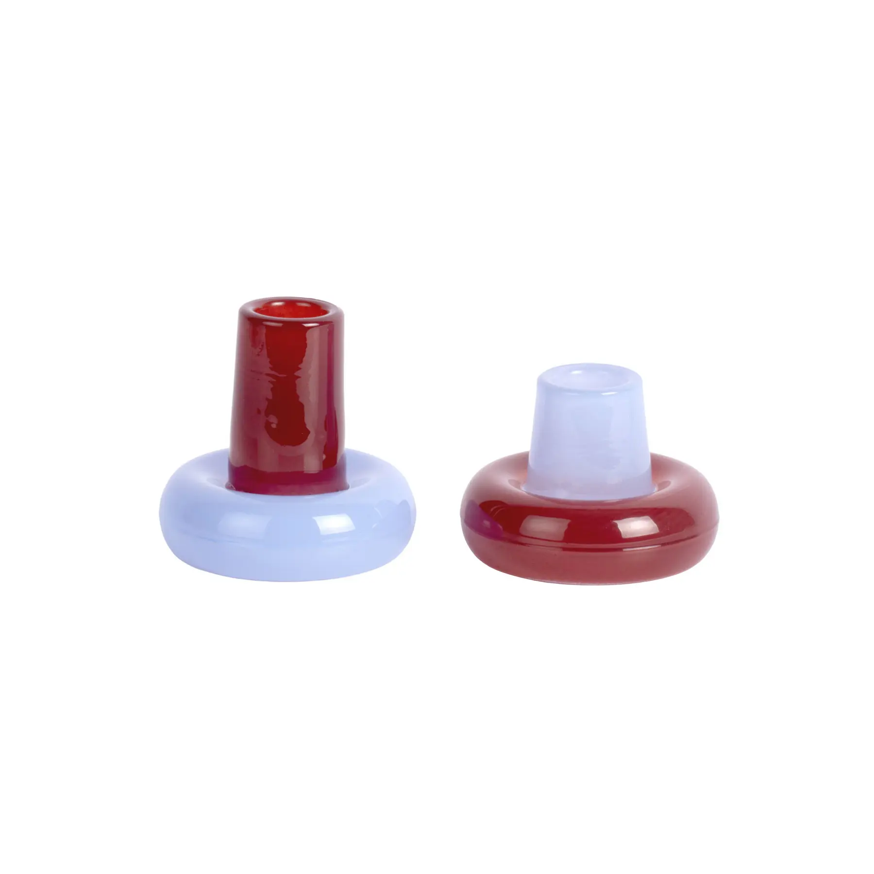 Present Time - Kandelaar Firenze - Rood/Blauw - 2x2x8 cm