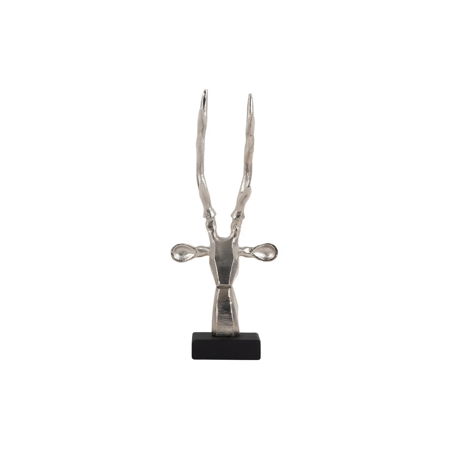 Present Time Unisex Silber Rentierkopf-Statuette