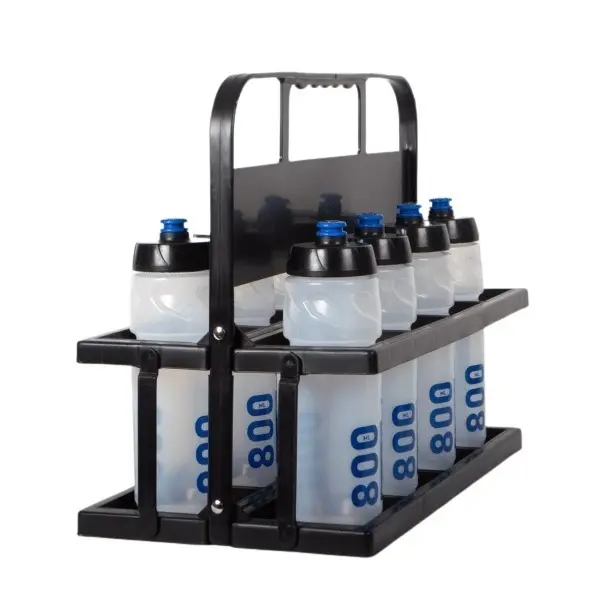 Großer Flaschenhalter aus PVC + 8 Flaschen Prestoglas