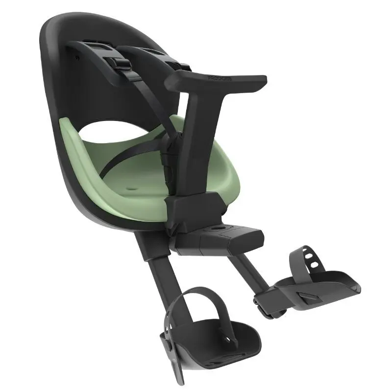 Prodigee Icon Fietsstoeltje Voor Zwart/Jade Groen – Stuurpenbevestiging – 9-15 kg – Verstelbare 5-Puntsgordel