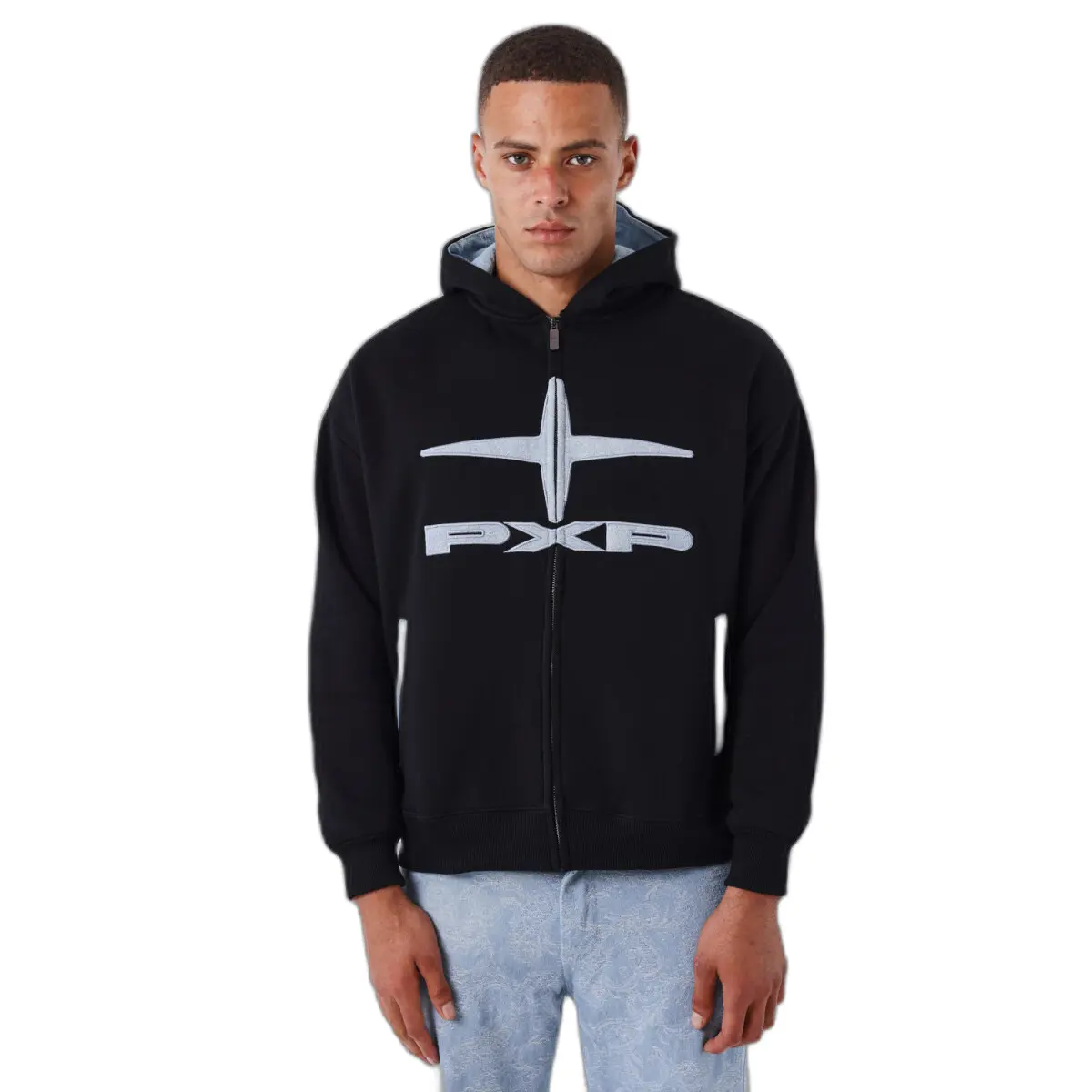Felpa con cappuccio zip vintage Project X Paris