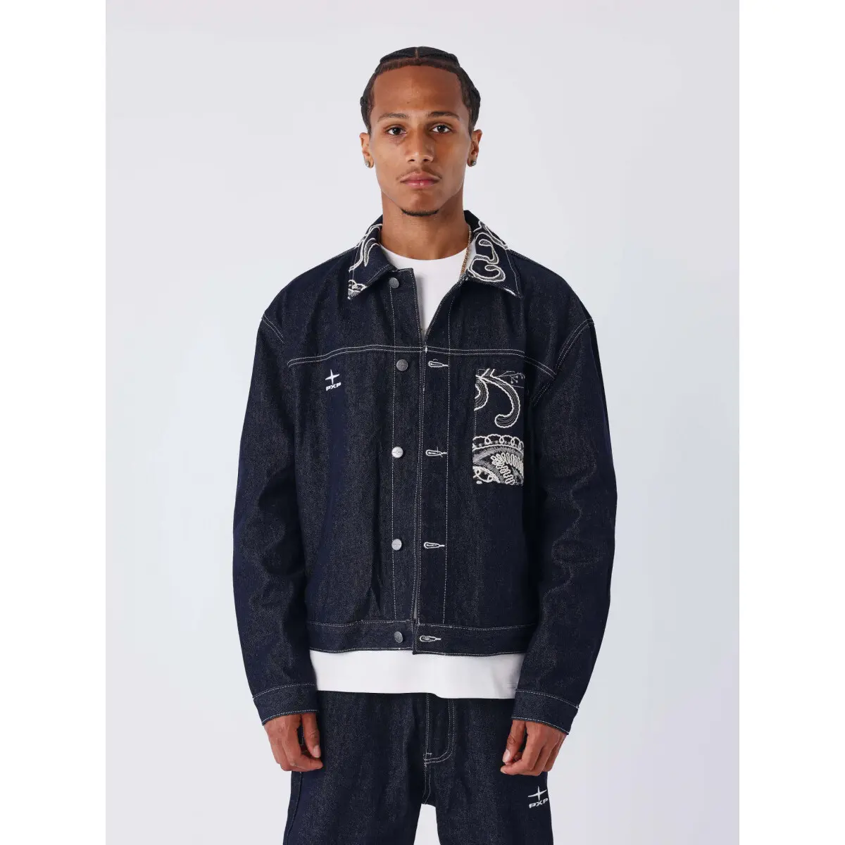 Giacca di jeans Project X Paris Bandana