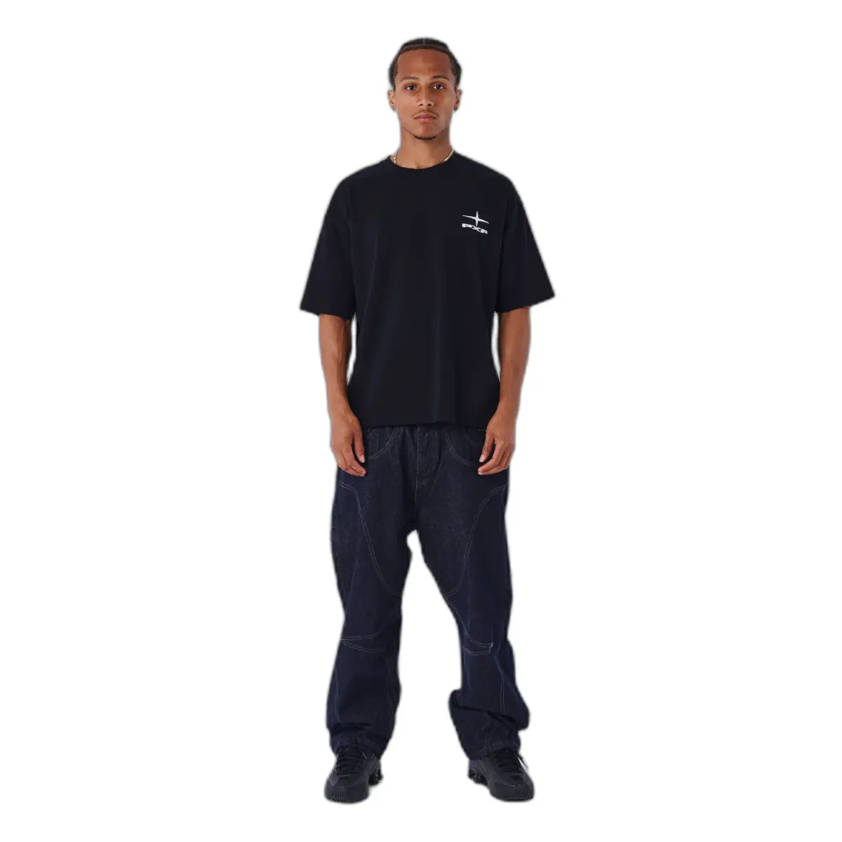 Jeans larghi con cuciture  Polaris
