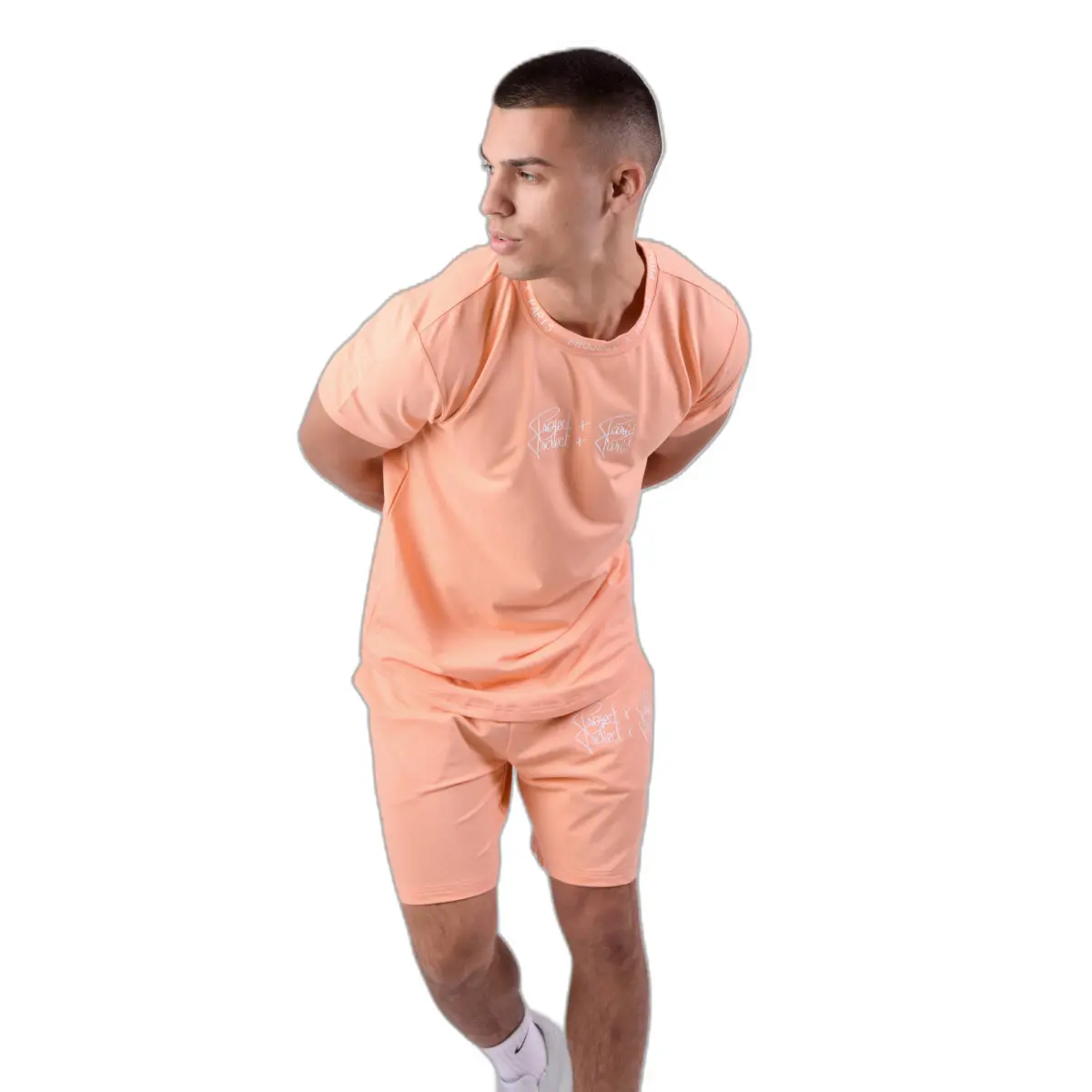 Korte broek met dubbel logo Project X Paris Basic