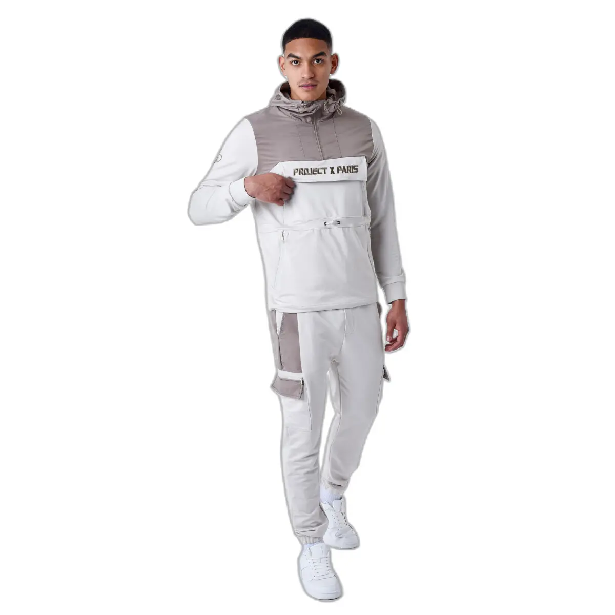 Tweekleurige windjack hoodie Project X Paris