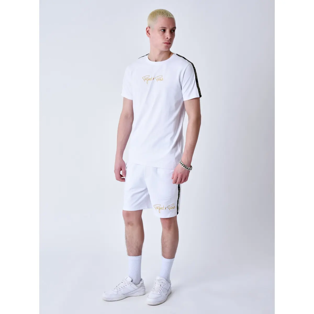T-shirt classica con logo ricamato Project X Paris