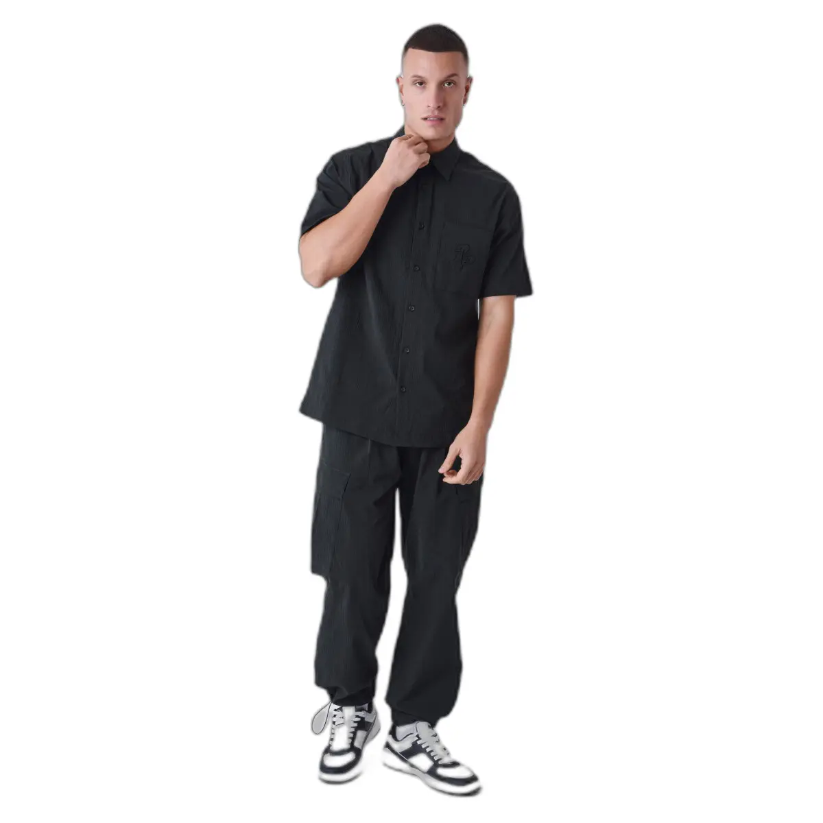 Camicia effetto stropicciato con tasche Project X Paris