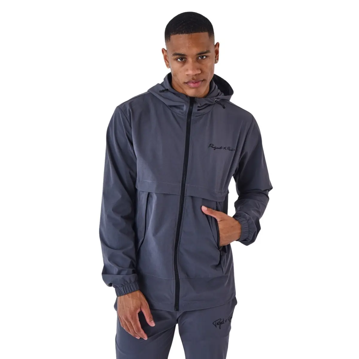 Giacca techwear con cappuccio Project X Paris