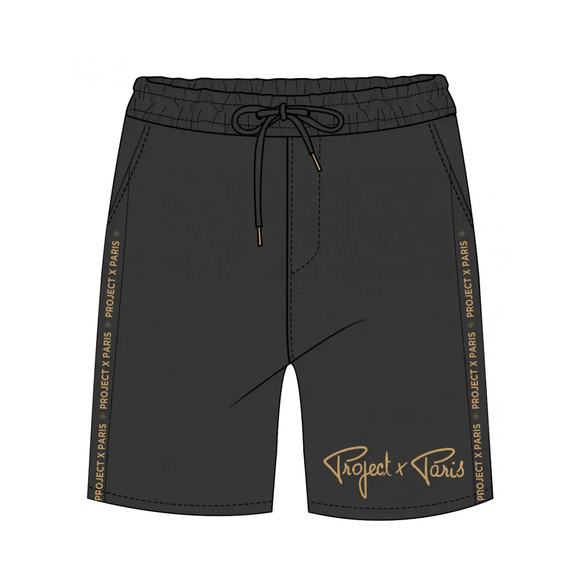 Klassieke geborduurde shorts met logo Project X Paris