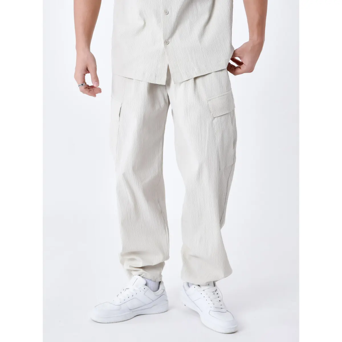 Pantaloni effetto stropicciato con tasche Project X Paris