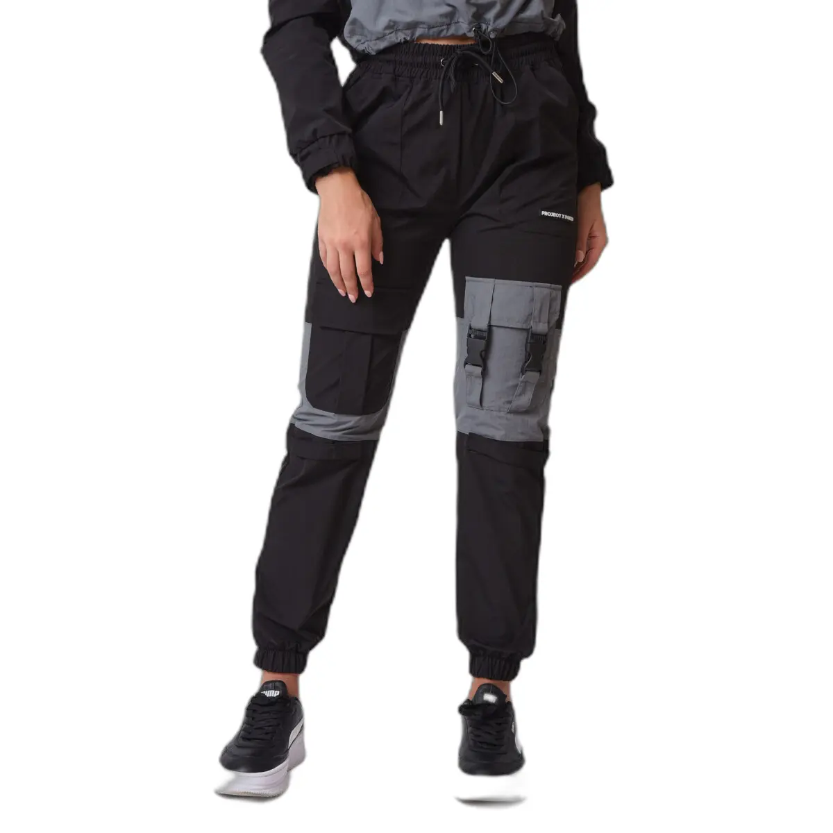 Pantaloni da jogging con tasche e clips per donna Project X Paris