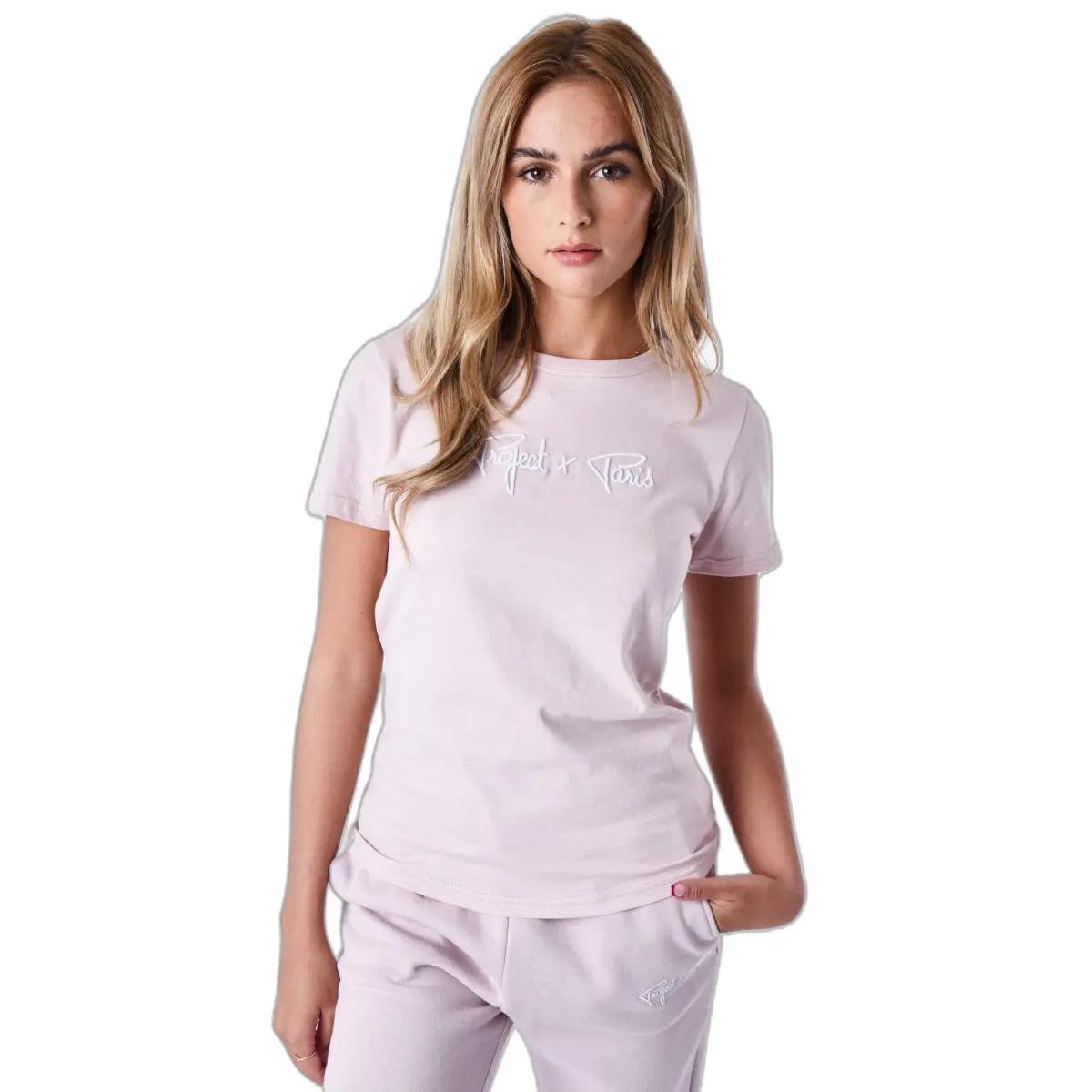 Maglietta da donna con ricamo del logo Project X Paris Basic