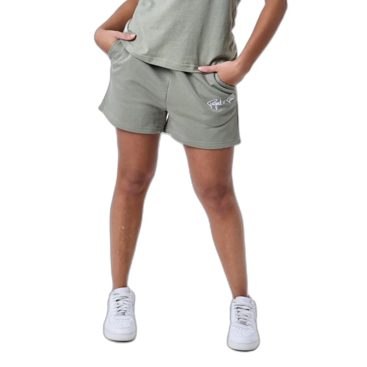 Pantaloncini basic con ricamo del logo per donna Project X Paris