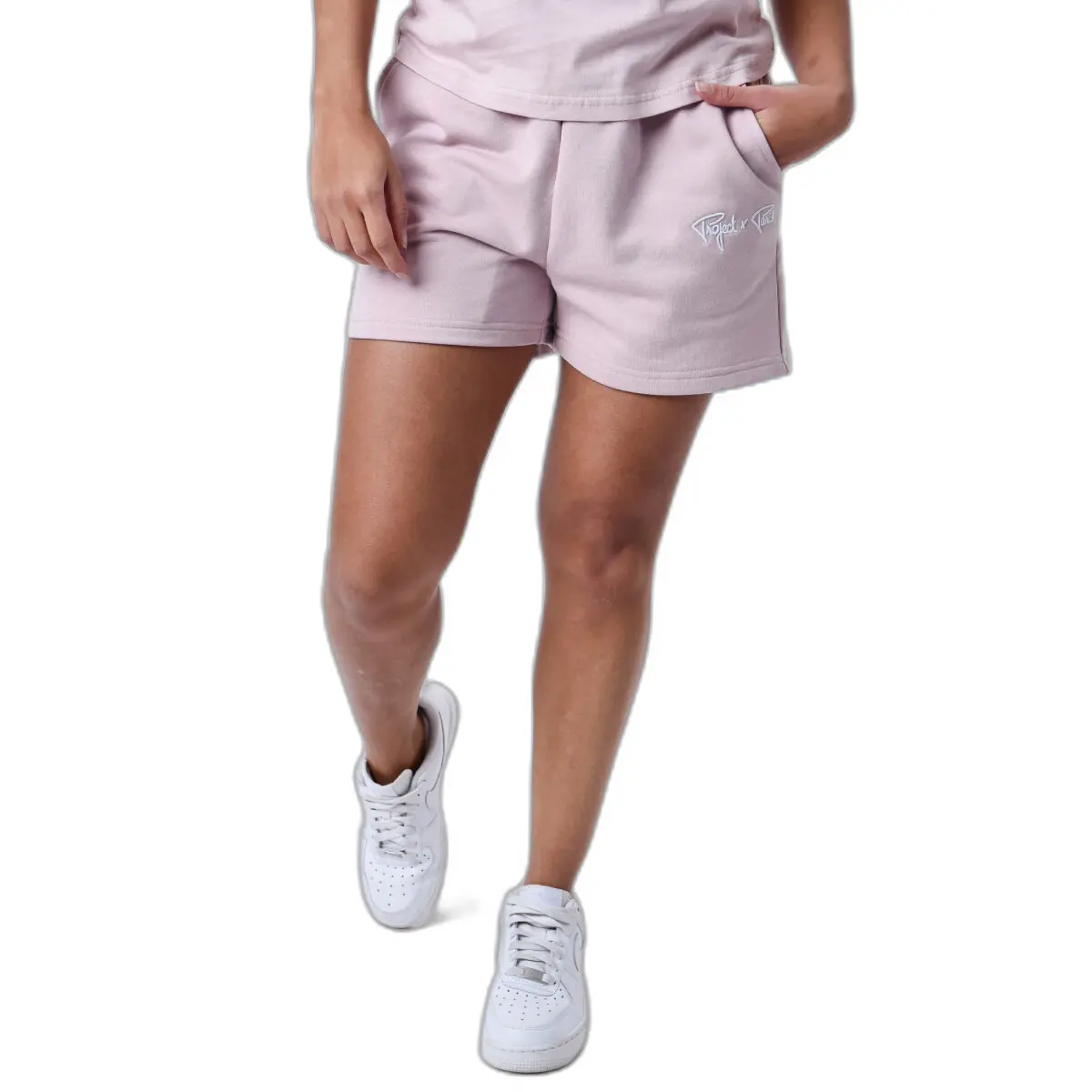 Pantaloncini basic con ricamo del logo per donna Project X Paris