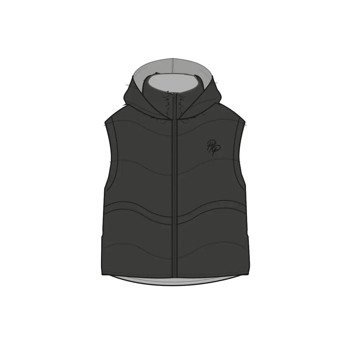 Gilet piumino con cappuccio onda donna Project X Paris