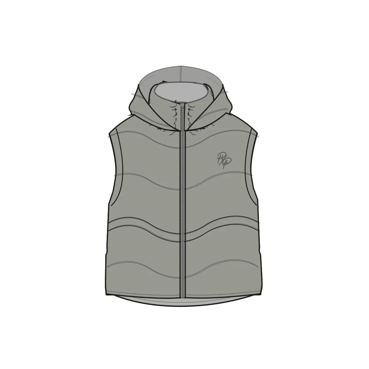 Gilet piumino con cappuccio onda donna Project X Paris