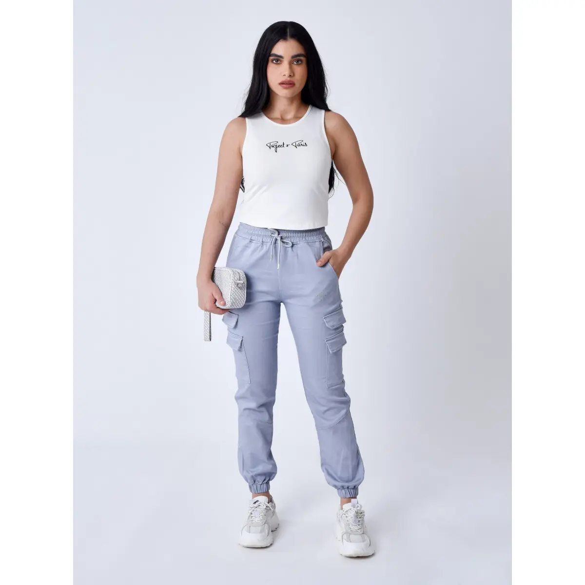 Pantaloni cargo multitasche da donna Project X Paris