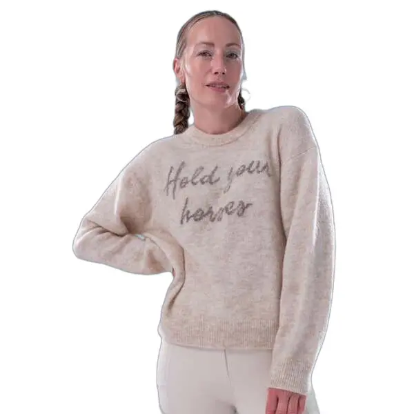 Ps Of Sweden Damen Beige Pullover Quote Mohair Mix