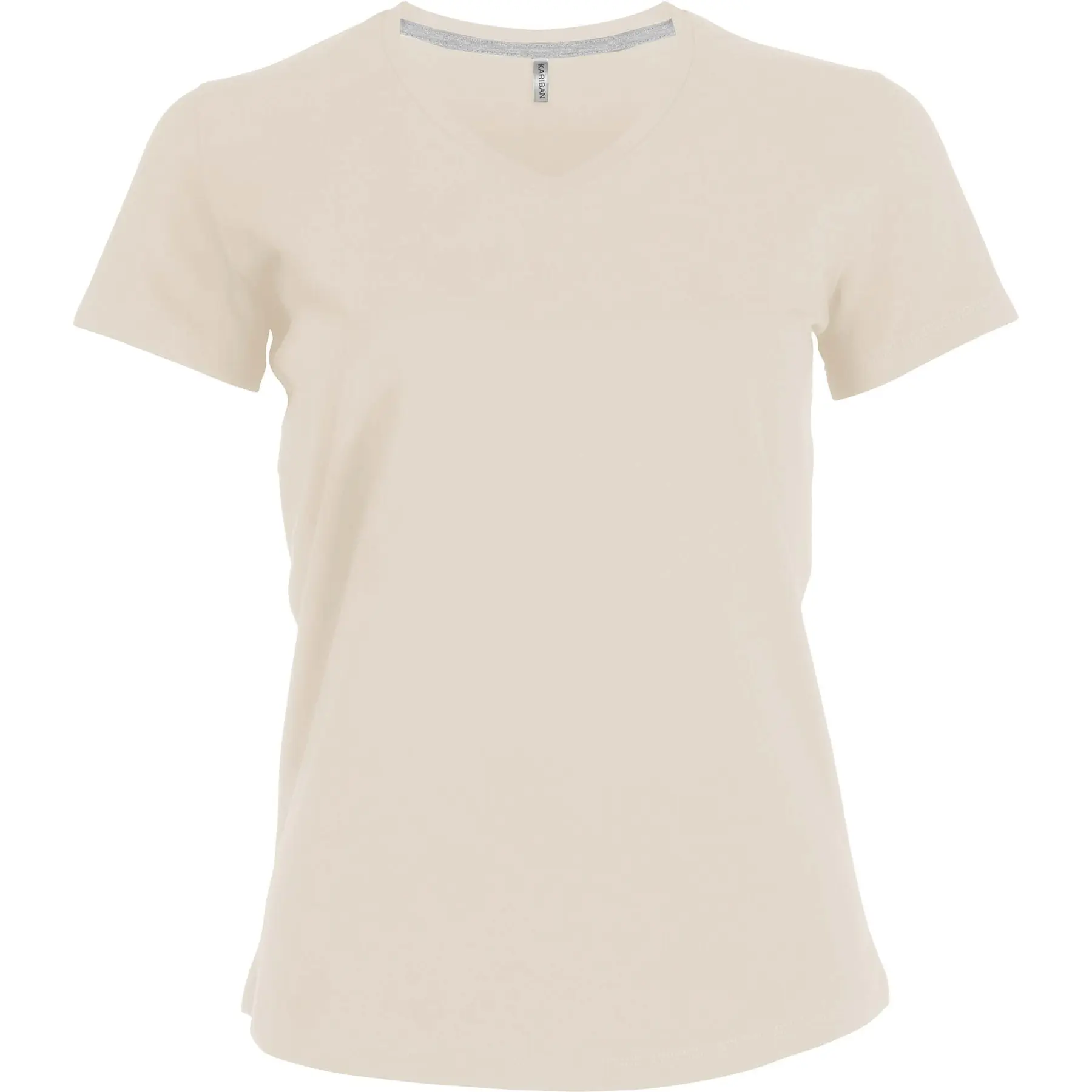 Damen T-Shirt tailliert Kariban Col V