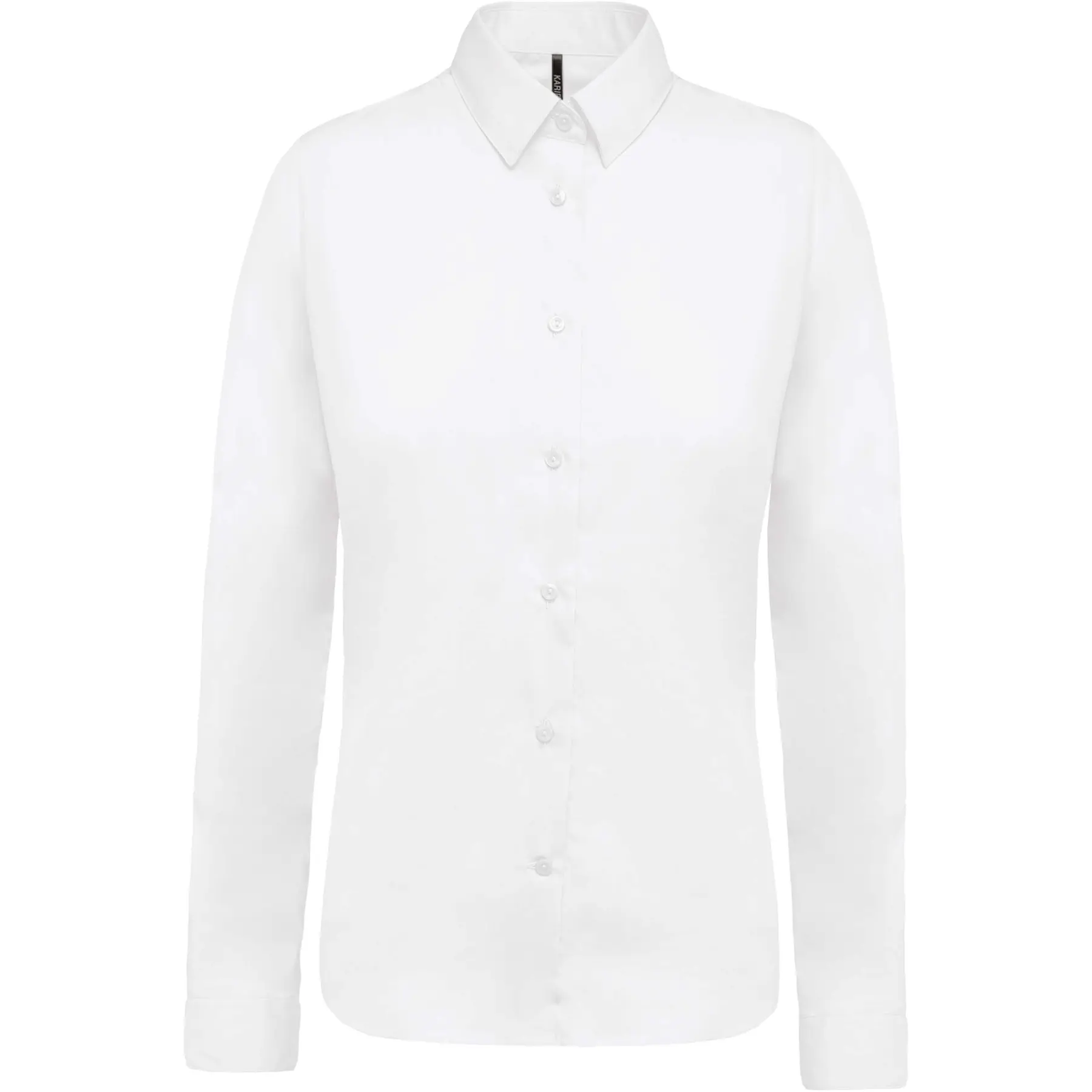 Camicia da donna con maniche lunghe Kariban Popeline blanc