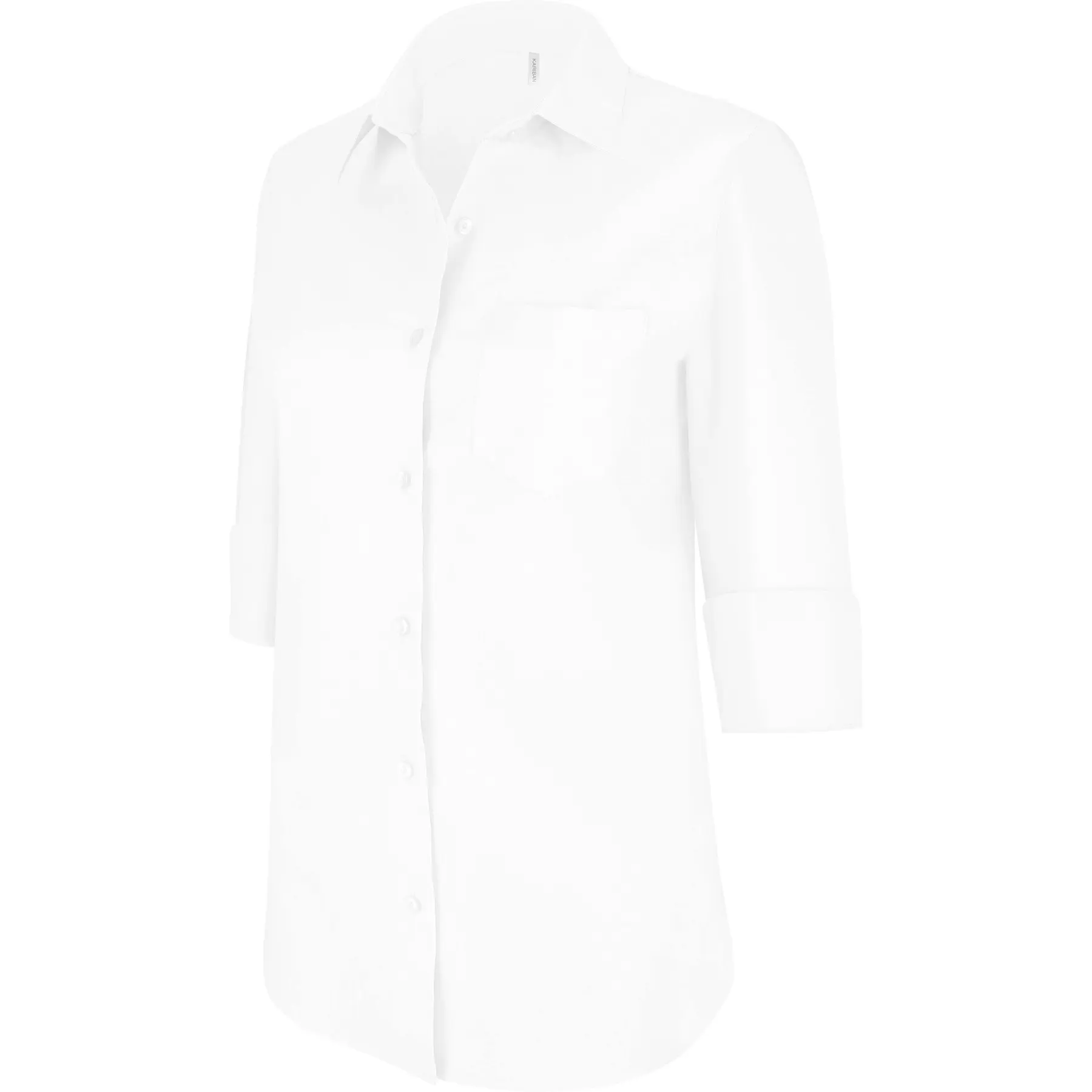 Damenshirt Kariban mit 3/4 Ärmeln blanc