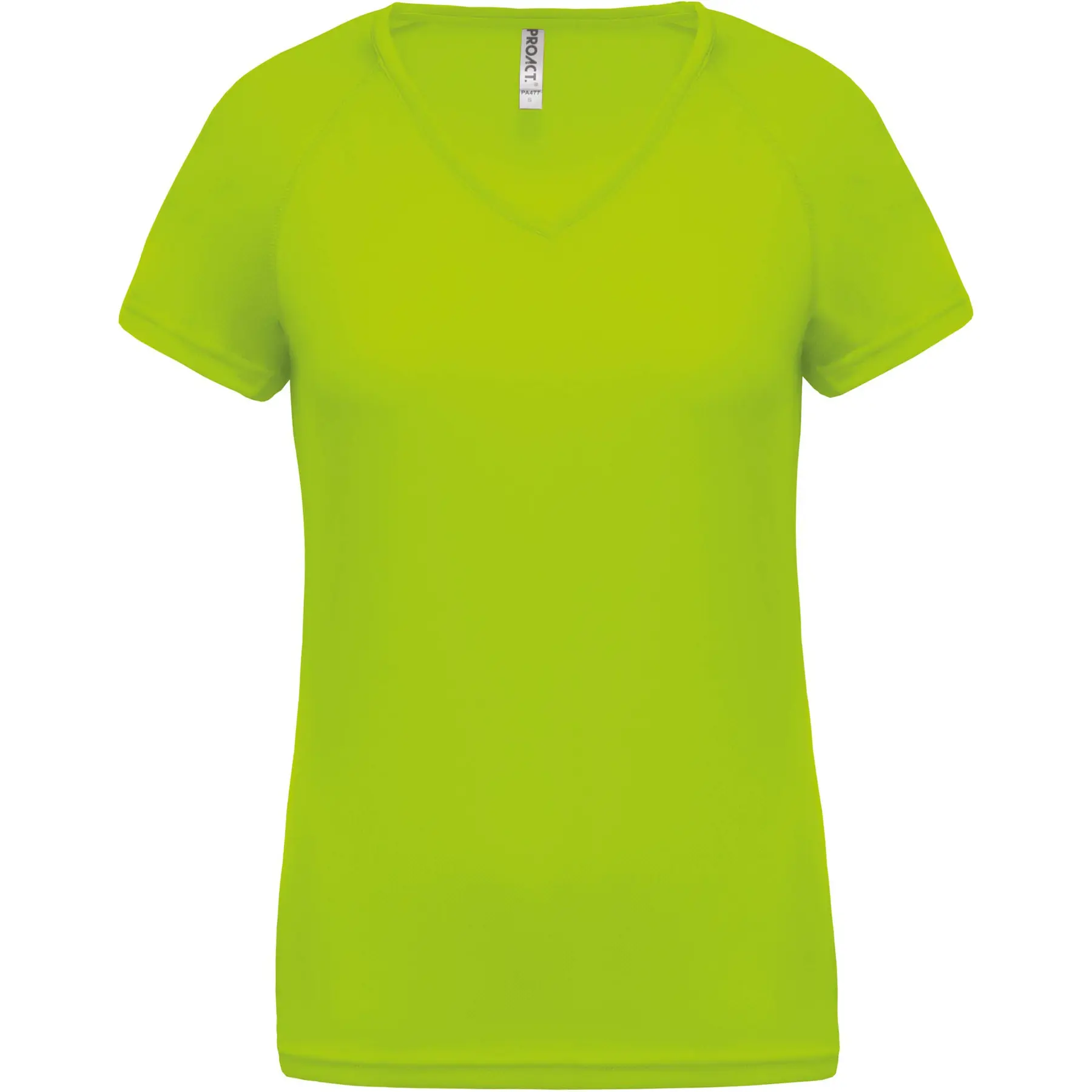 PROACT® Dames sport-t-shirt V-hals PA477 - Lime - L