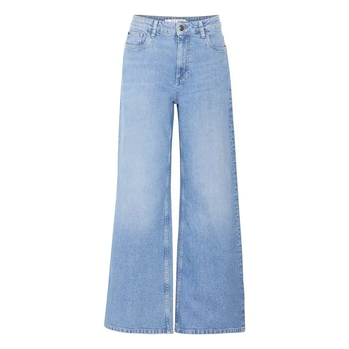 Pulz Jeans Women's Blue High-Waisted Wide-Leg Jeans For Melrose