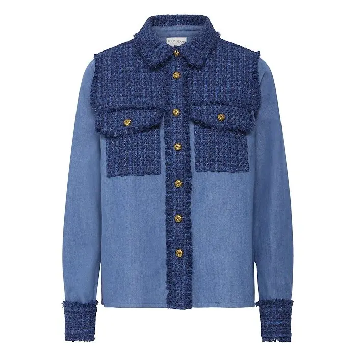 Pulz Jeans Women's Blue Jacket Cossie