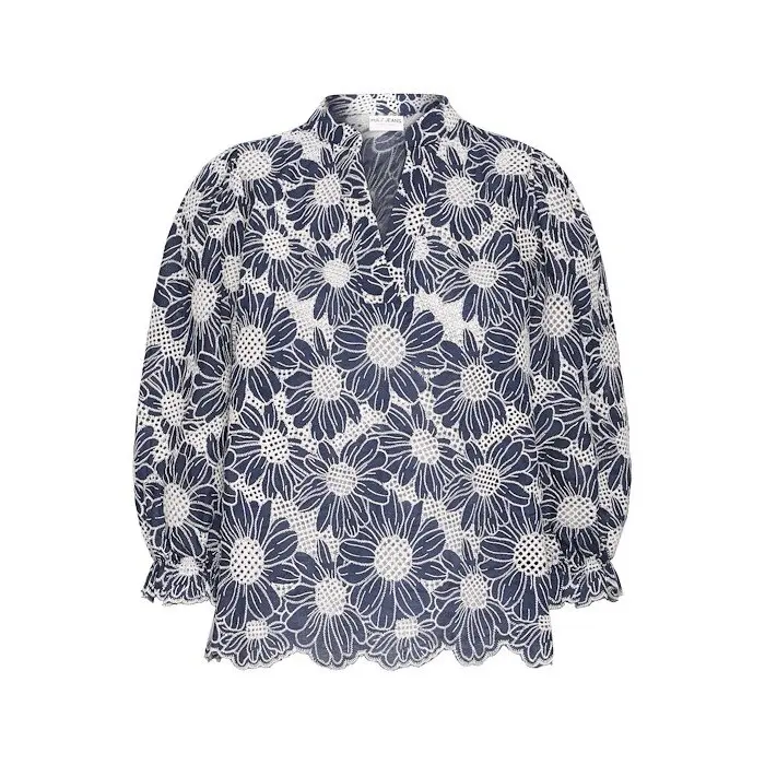 Pulz Jeans Damen Blau Bluse Adele