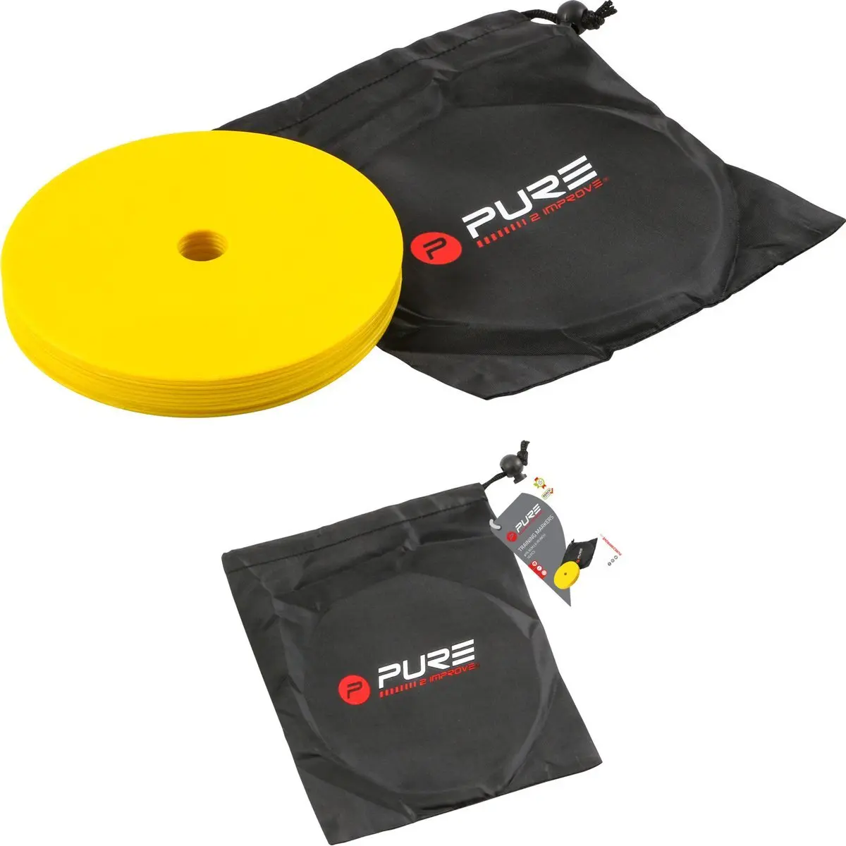 Set di 10 marcatori di allenamento piatti Pure2Improve