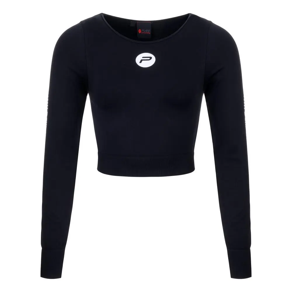 Crop-Trikot mit langen Ärmeln, Damen Pure2Improve
