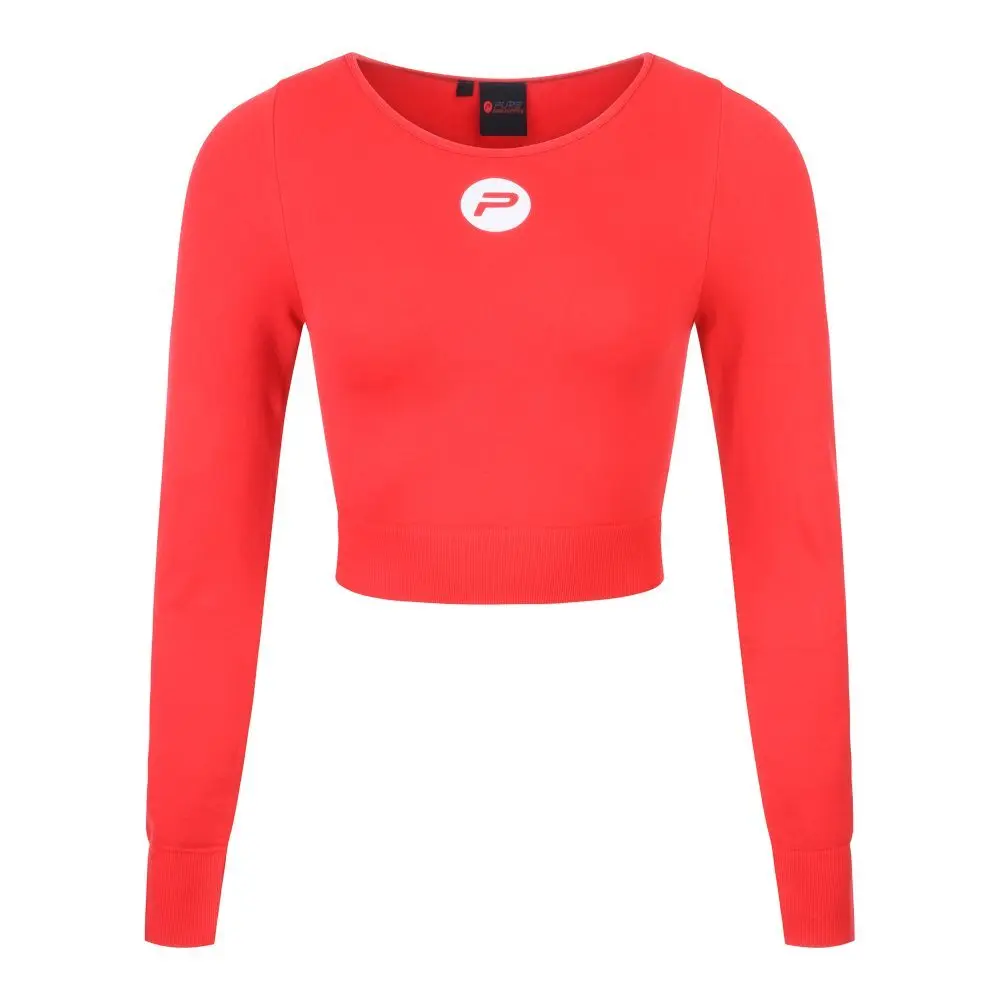 Crop-Trikot mit langen Ärmeln, Damen Pure2Improve