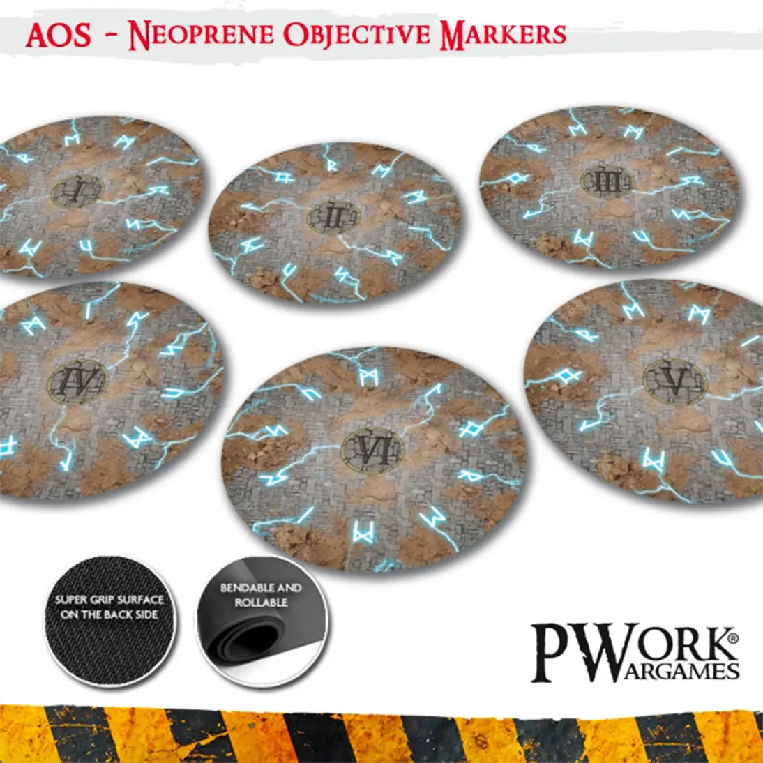 Spielteppich Pwork Wargames Objectives Age of Sigmar Thunder Strike