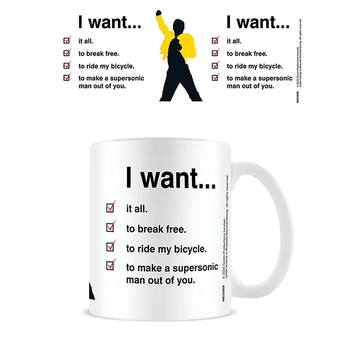 Mug enfant Pyramid Queen I Want Checklist