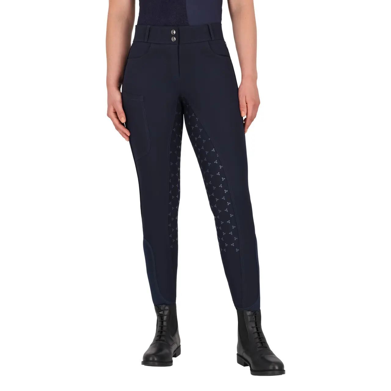 Pantaloni da equitazione full grip da donna QHP Aubree