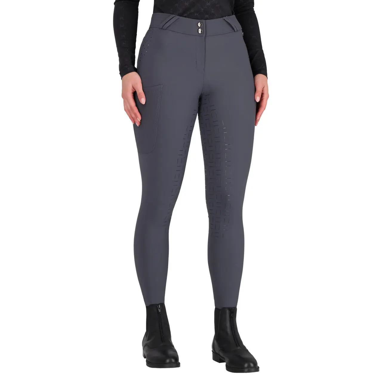 Pantaloni da equitazione full grip da donna QHP Livora