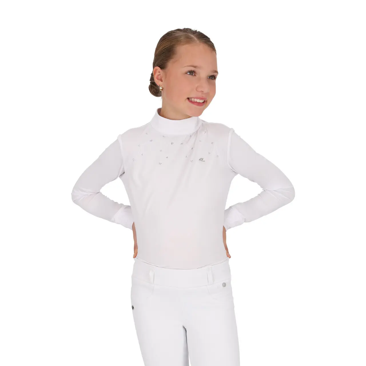 Langarmturnierpolo Kinder QHP Amilara