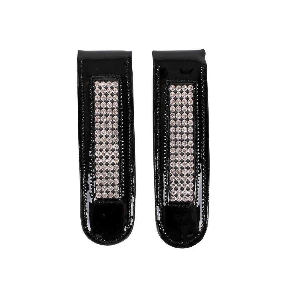 Qhp Schwarz Zubehör Für Reitstiefel Stiefelclips Madelon