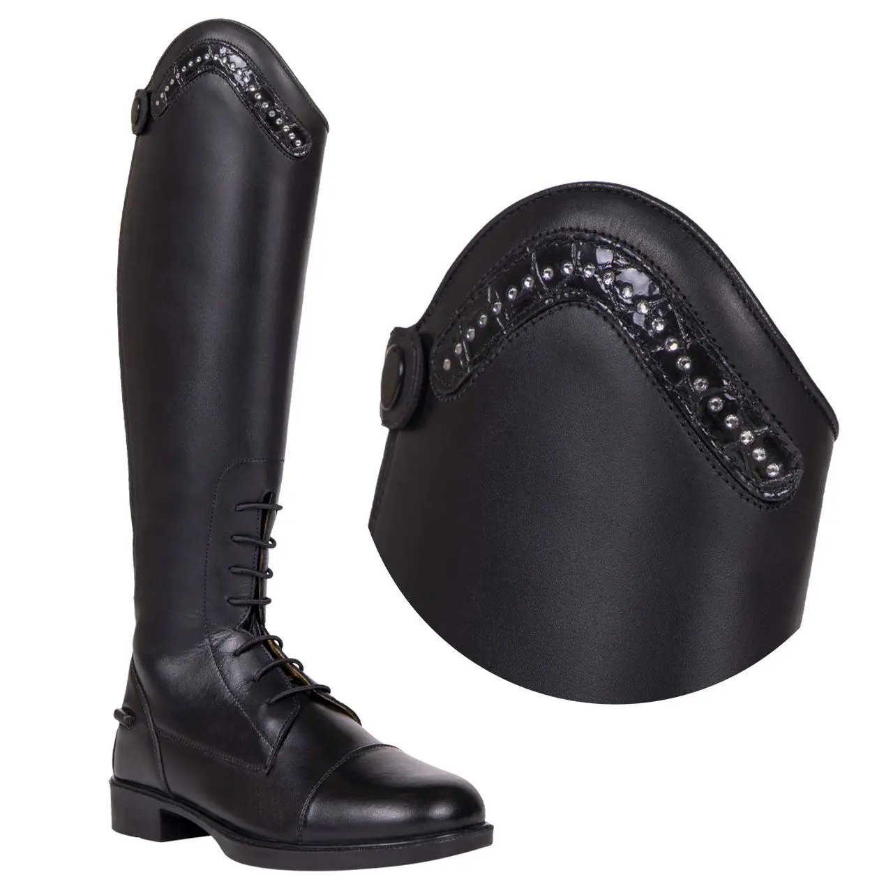 Accessorio per stivali da equitazione donna QHP Jaimy Croco Shine