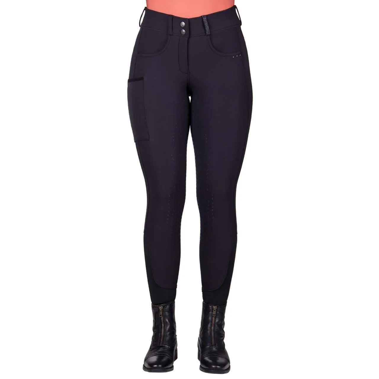Pantaloni da equitazione full grip QHP Kae