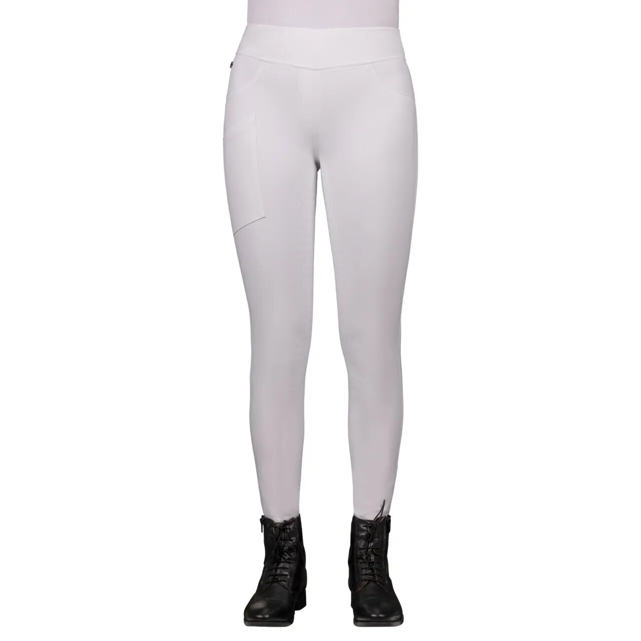 Leggings equitazione con grip per donna QHP Kae