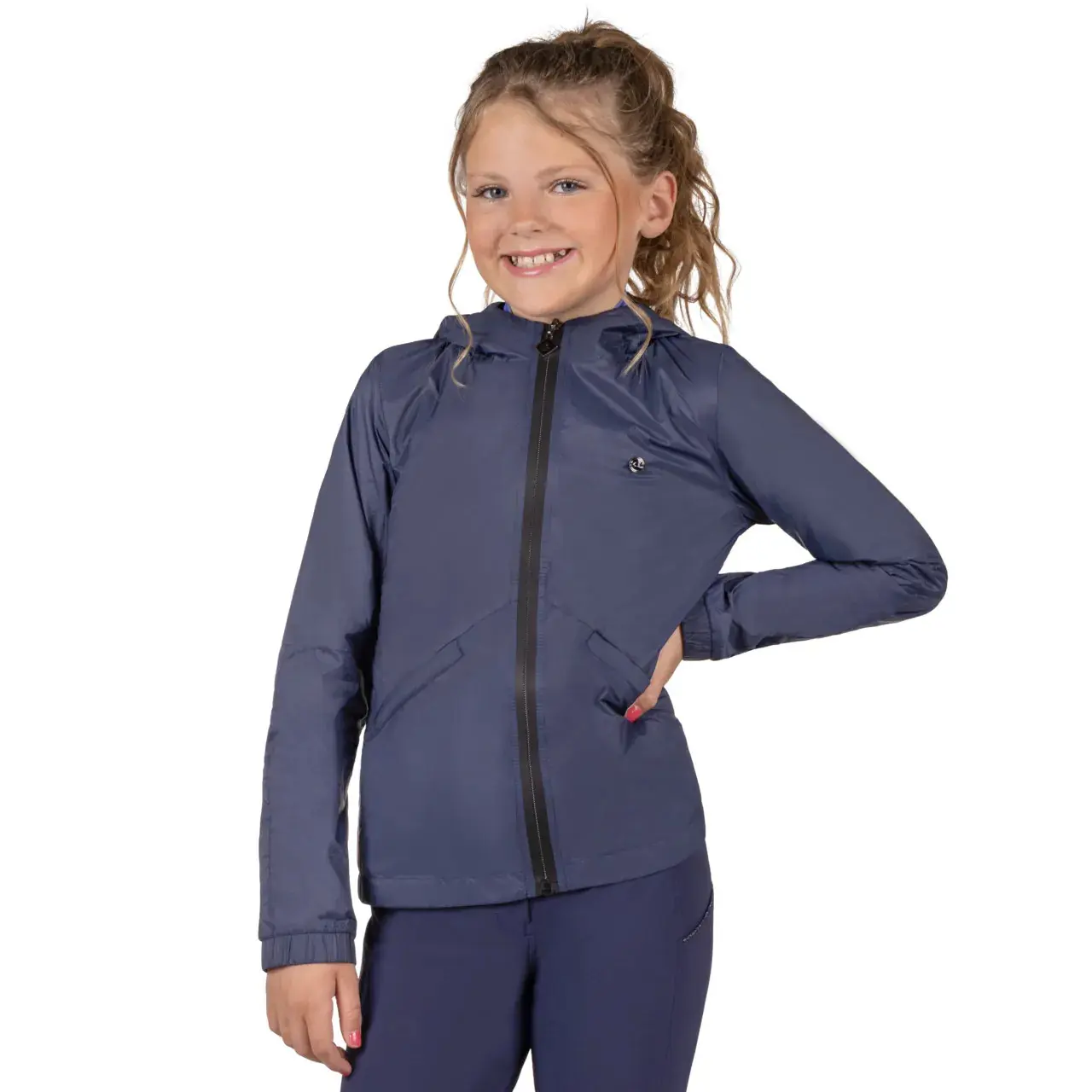 Giacca da equitazione impermeabile per bambini QHP Nyomi