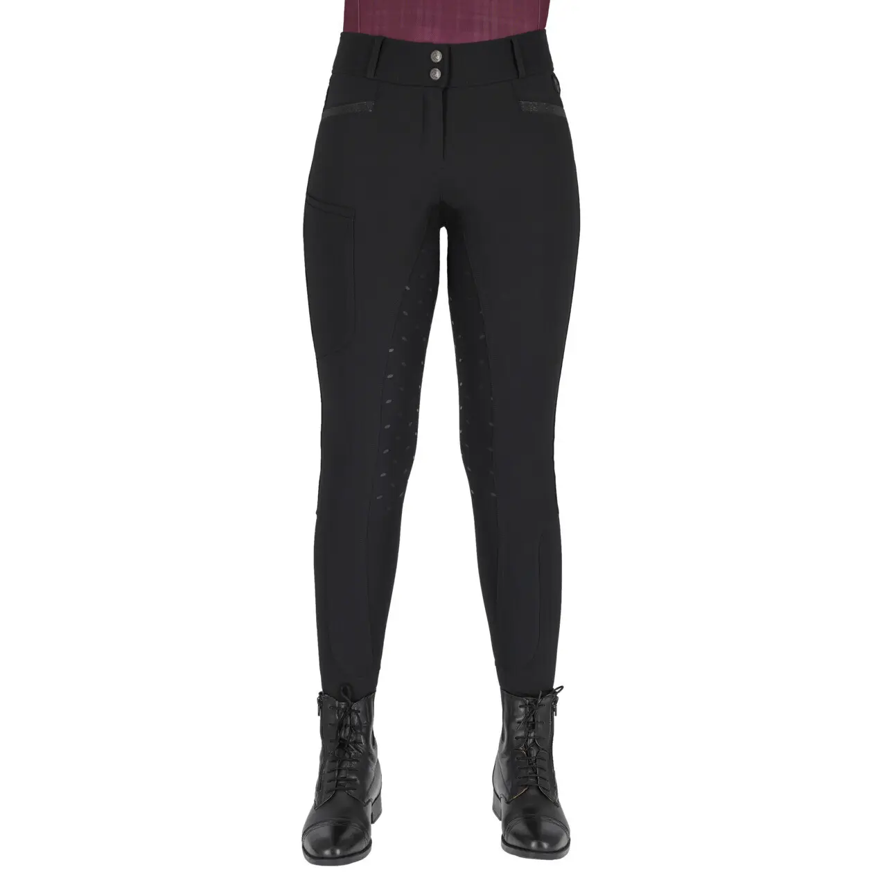 Pantaloni da equitazione full grip da donna QHP Zahra