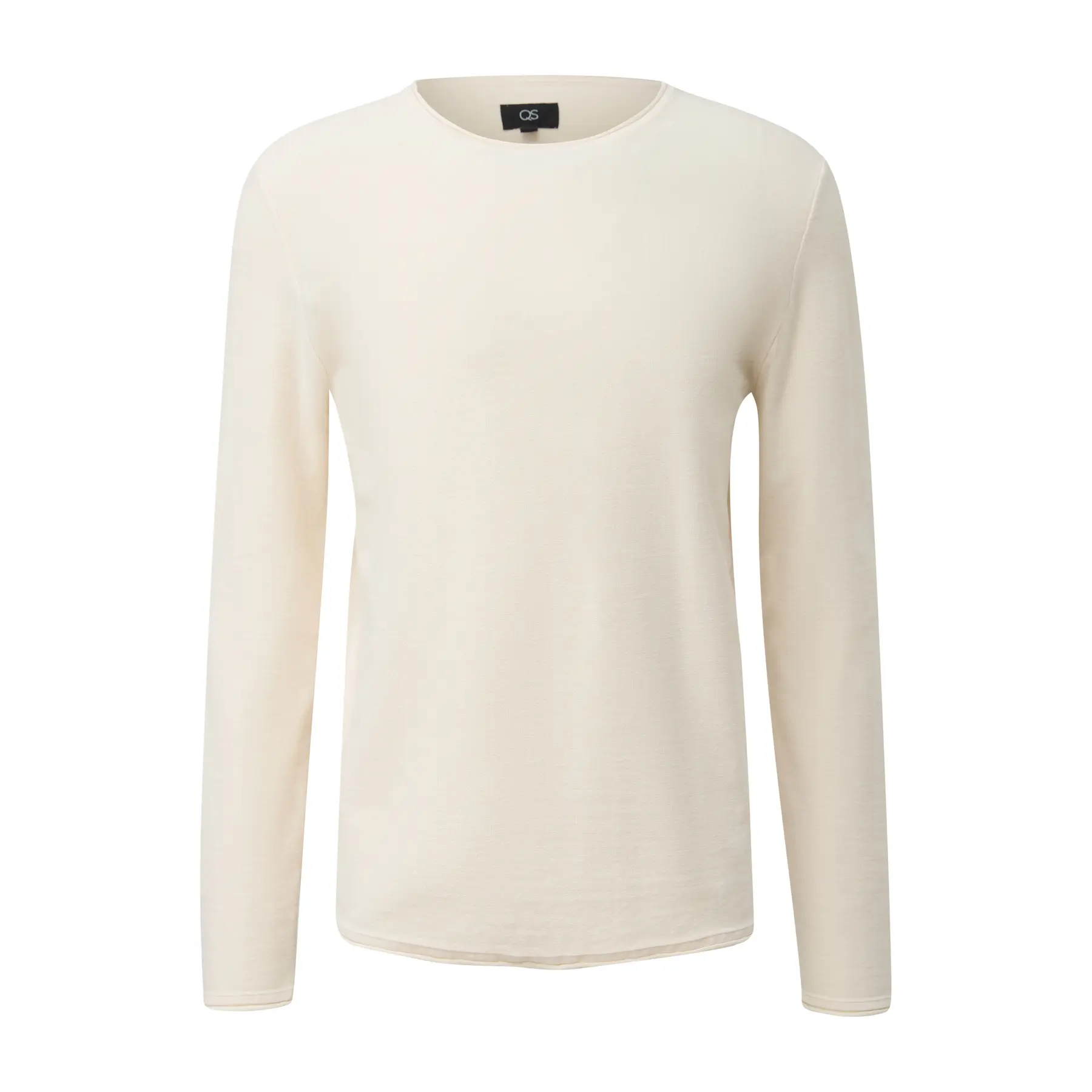 Pull in maglia lavata con orlo arrotolato QS