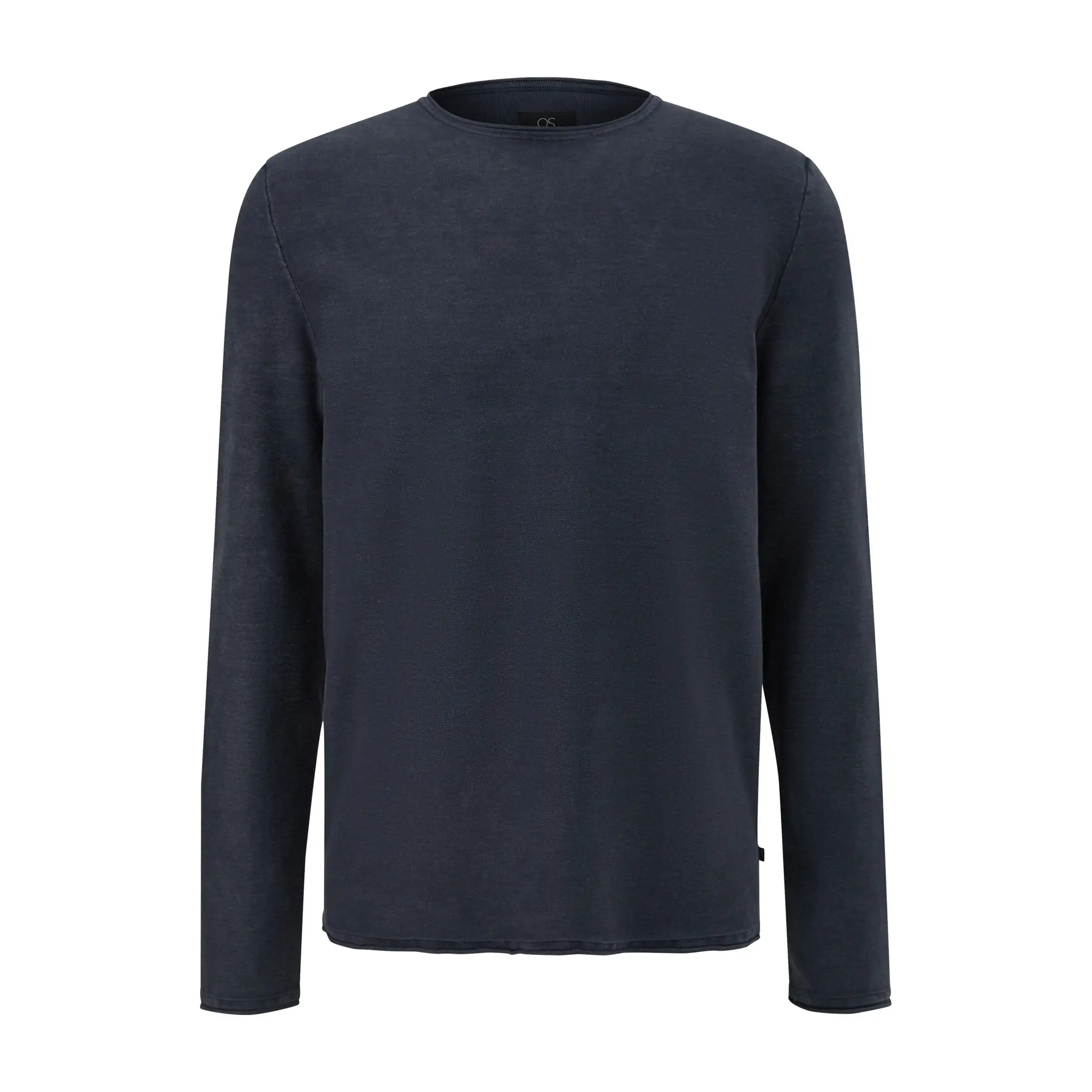 Pull in maglia lavata con orlo arrotolato QS