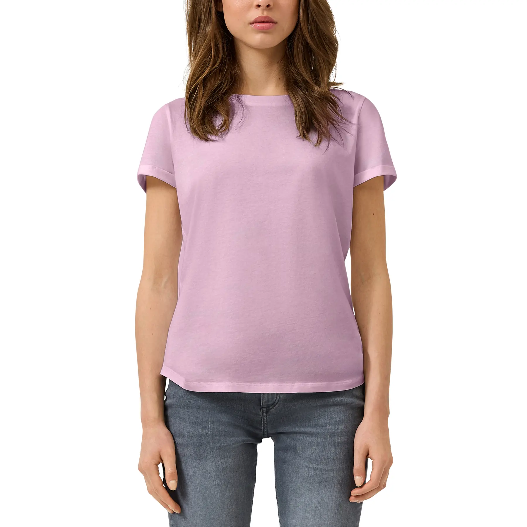 T-shirt in cotone a maniche corte donna QS