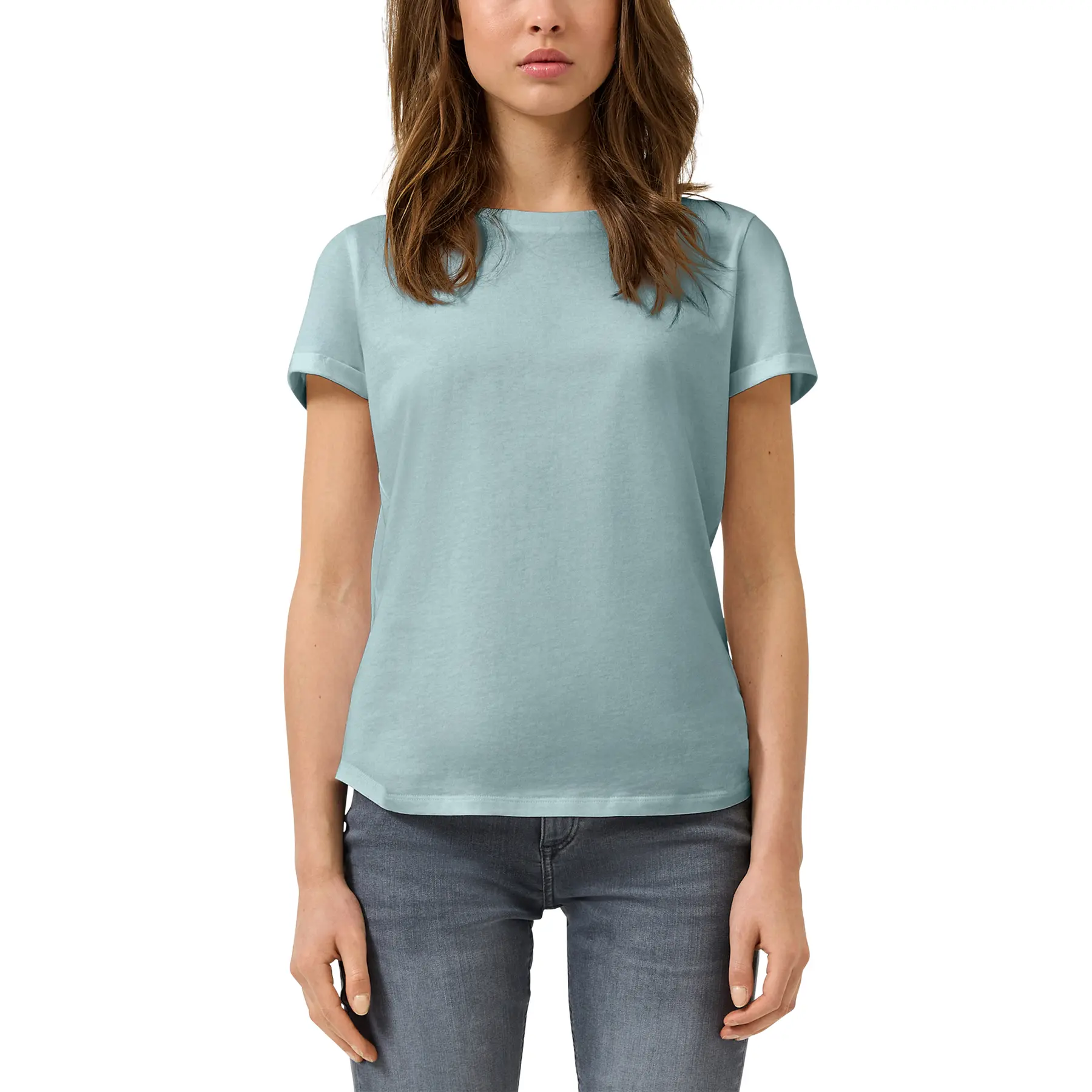T-shirt in cotone a maniche corte donna QS