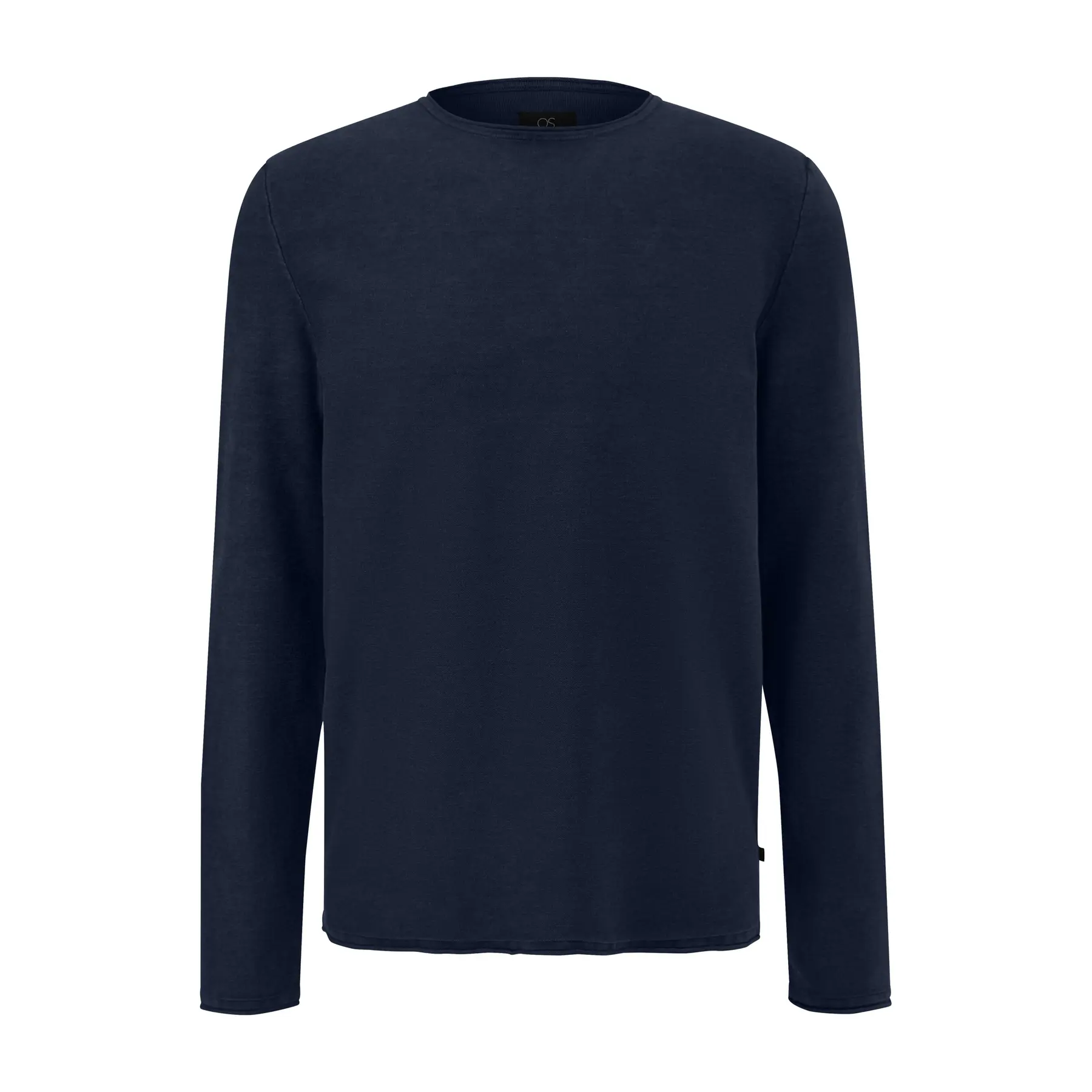 Pull in maglia lavata con bordo arrotolato QS