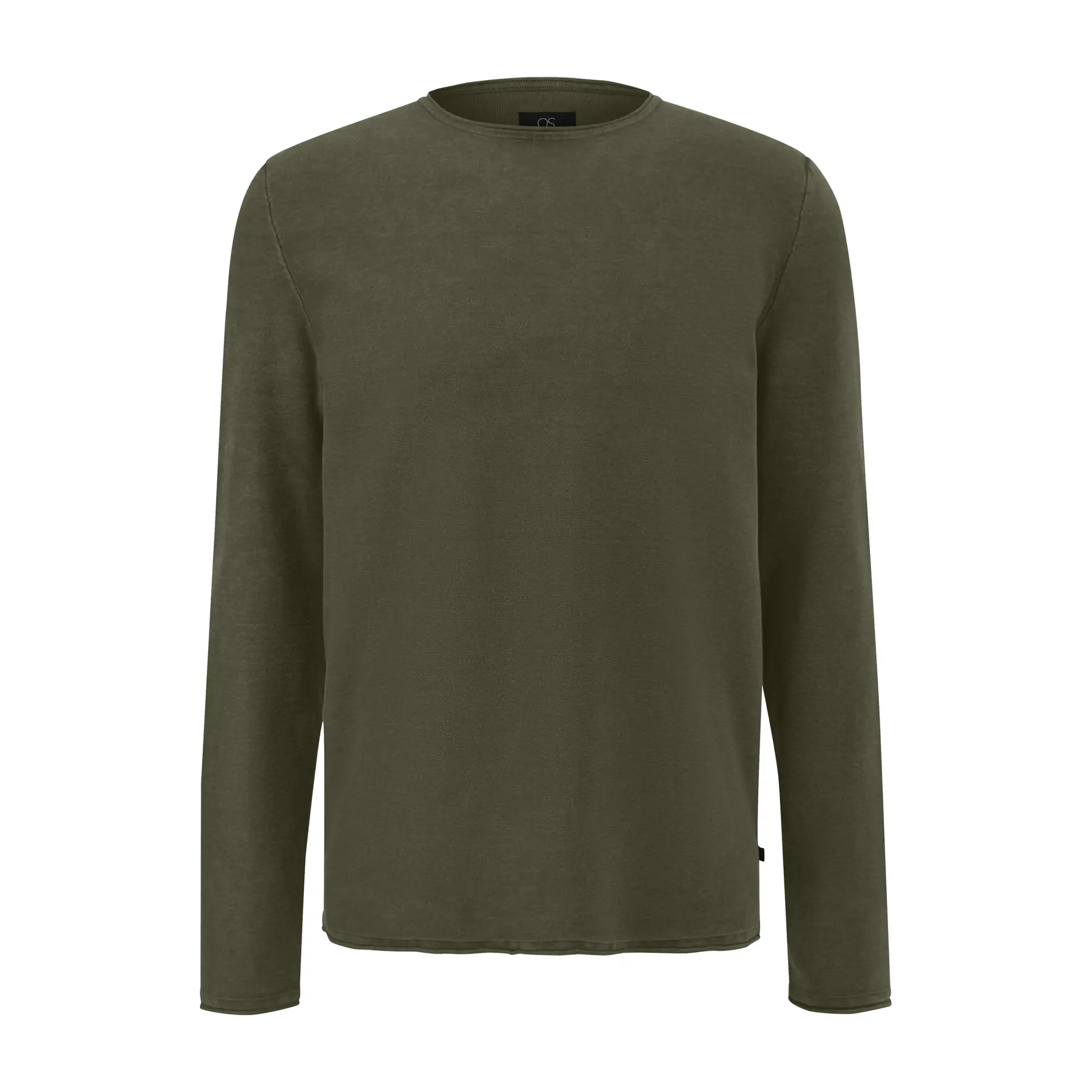 Pull in maglia lavata con orlo arrotolato QS